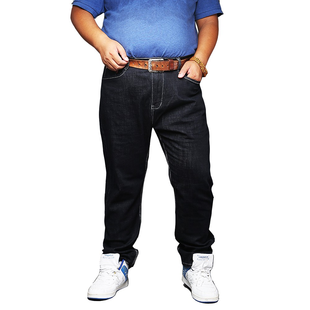 Man popular denim jeans plus size,raw denim