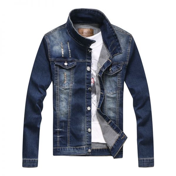 Unique design man’s denim jacket back with print – wholesale jeans ...