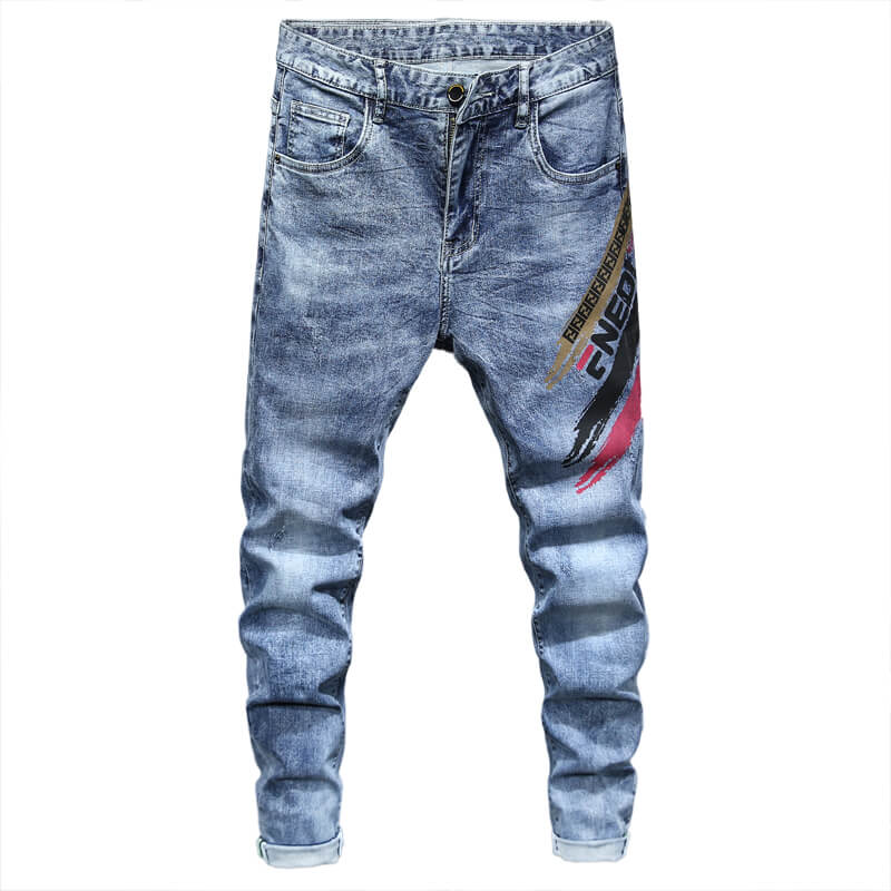 Fashion Light Blue Skinny Fit Men Jeans Trousers Onsale 29-38