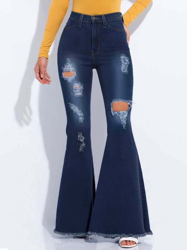 super high waisted bell bottom jeans