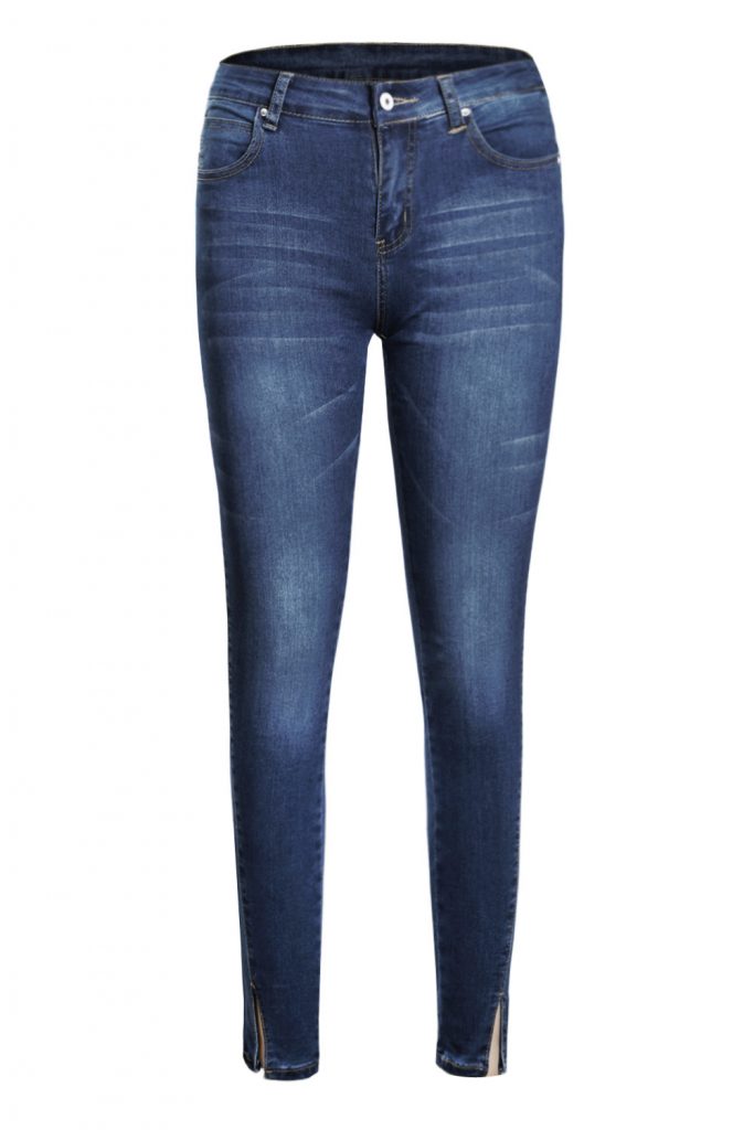 Fashionable Blue Slit Front Skinny karve jeans for Women – wholesale ...