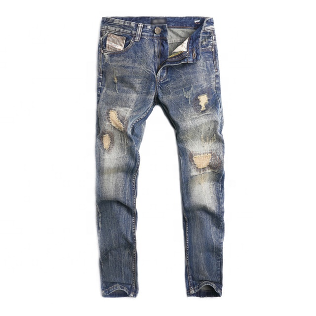 China factory custom made Men Streetwear Ripped Jeans