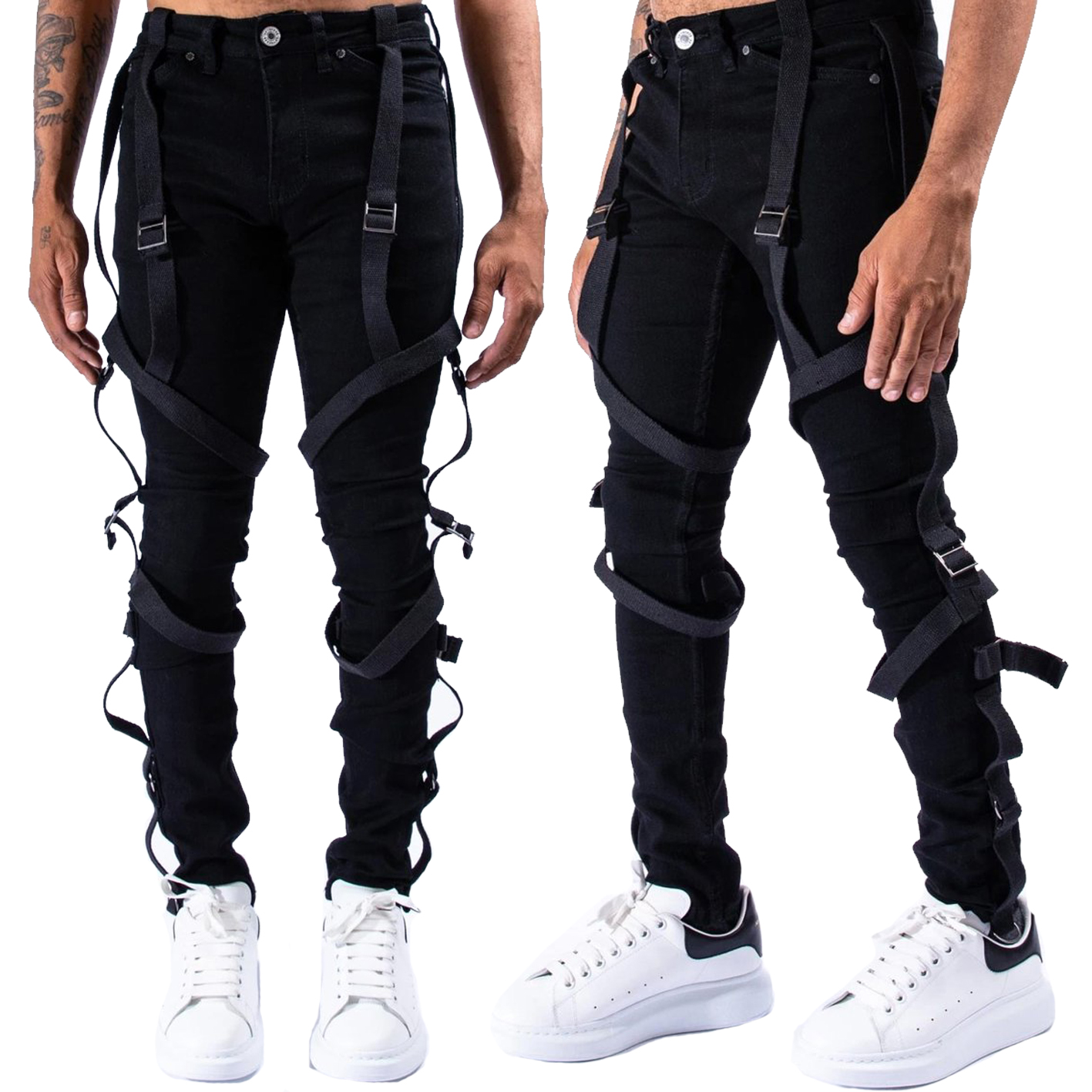 Denim jeans manufacturer new fashion street wear stoic stretchy black ...