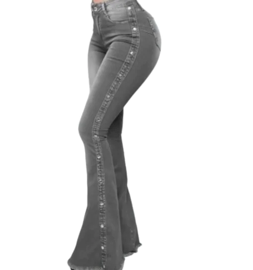 2024 Fall High Waisted Flare Jeans For Women Plus Size Elastic