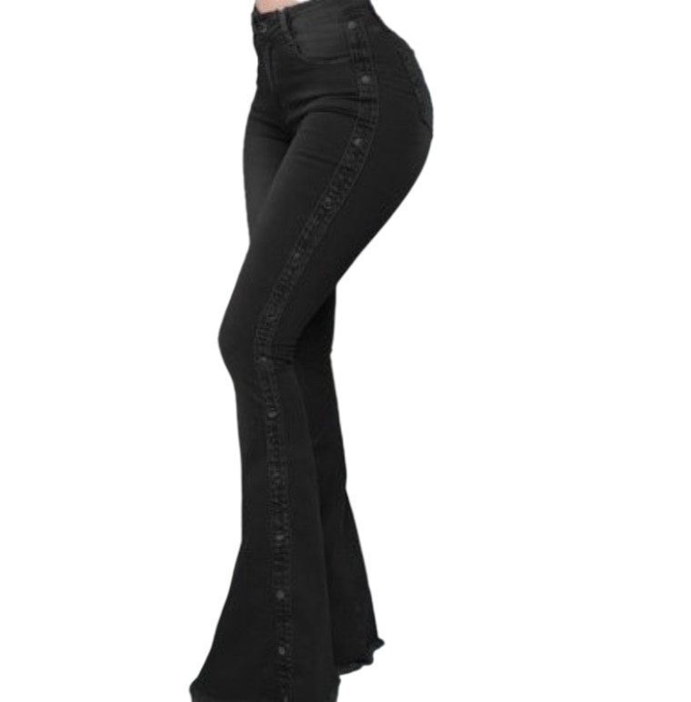 2024 Fall High Waisted Flare Jeans For Women Plus Size Elastic